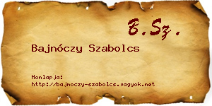 Bajnóczy Szabolcs névjegykártya