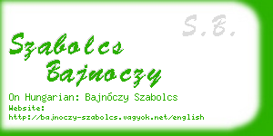 szabolcs bajnoczy business card